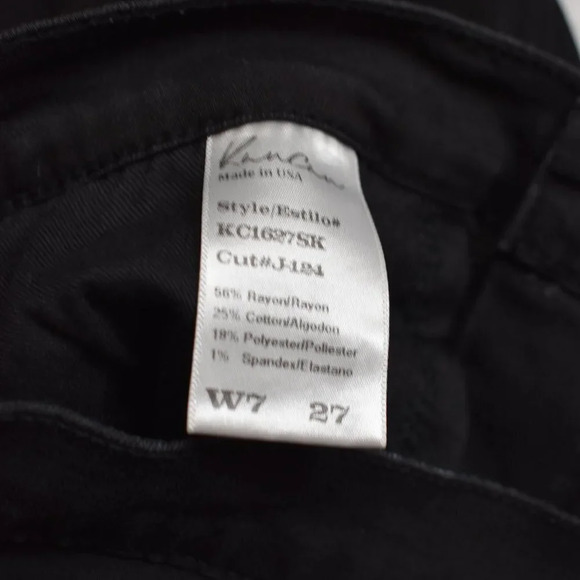 KanCan Skinny Jeans Sz 27 Mid Rise Denim Pants Distressed Grunge Destroyed Black - Picture 10 of 16